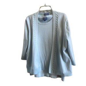 Pendleton Silk Blend Sweater Vest Size Medium And 3/4 Sleeve Cardigan Size Large